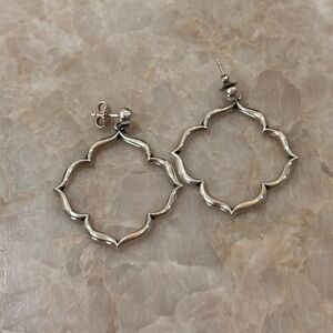 James Avery Silver Venetian Frame Drop Earrings
